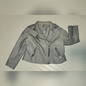 Women's Chico's PETITE Faux Leather Biker Style Jacket